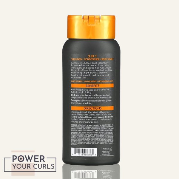 Men’s Collection Shea Butter 3 In 1: Shampoo, Conditioner, Body Wash - Image 2