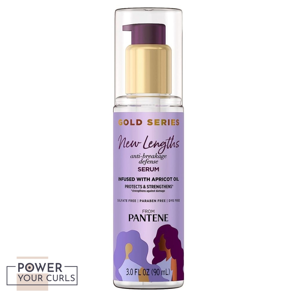A bottle of Pantene gold series new lengths serums.